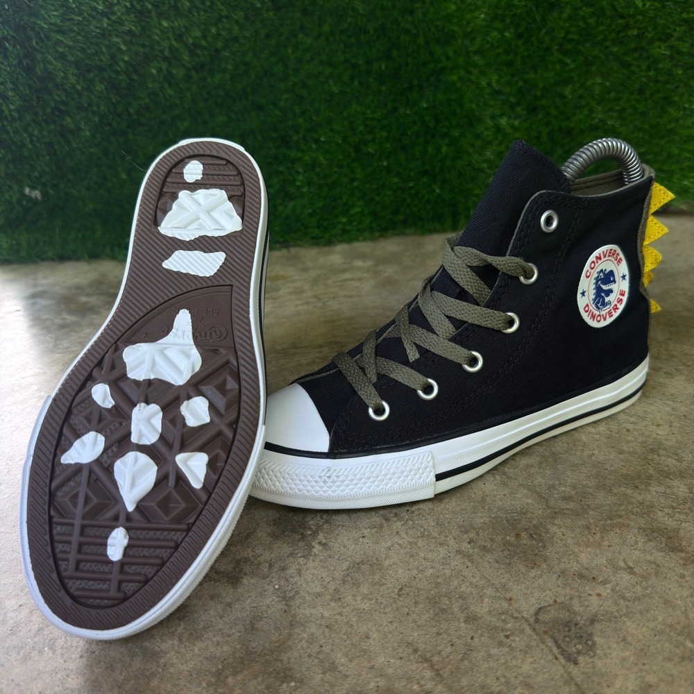 New W/O Tags Converse Chuck Taylor Dinoverse High Top Dinosaur Sneakers Size 1 - Picture 3 of 7